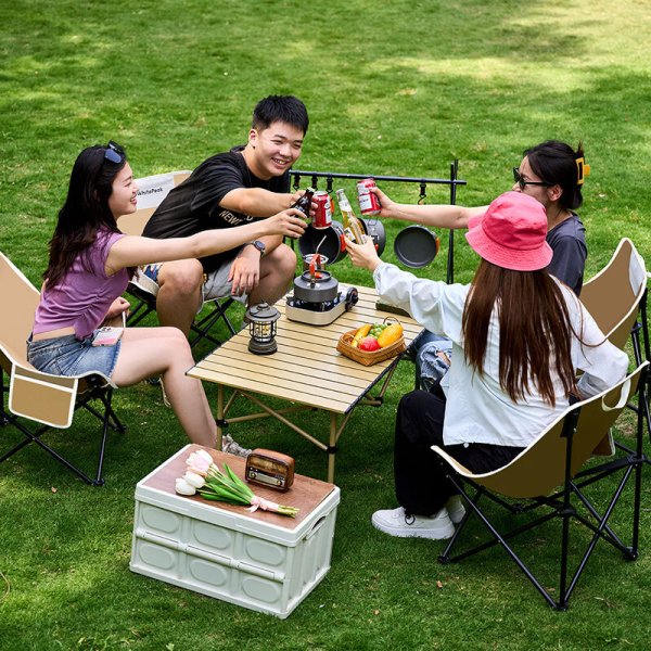 WhitePeak outdoor folding table and chair set